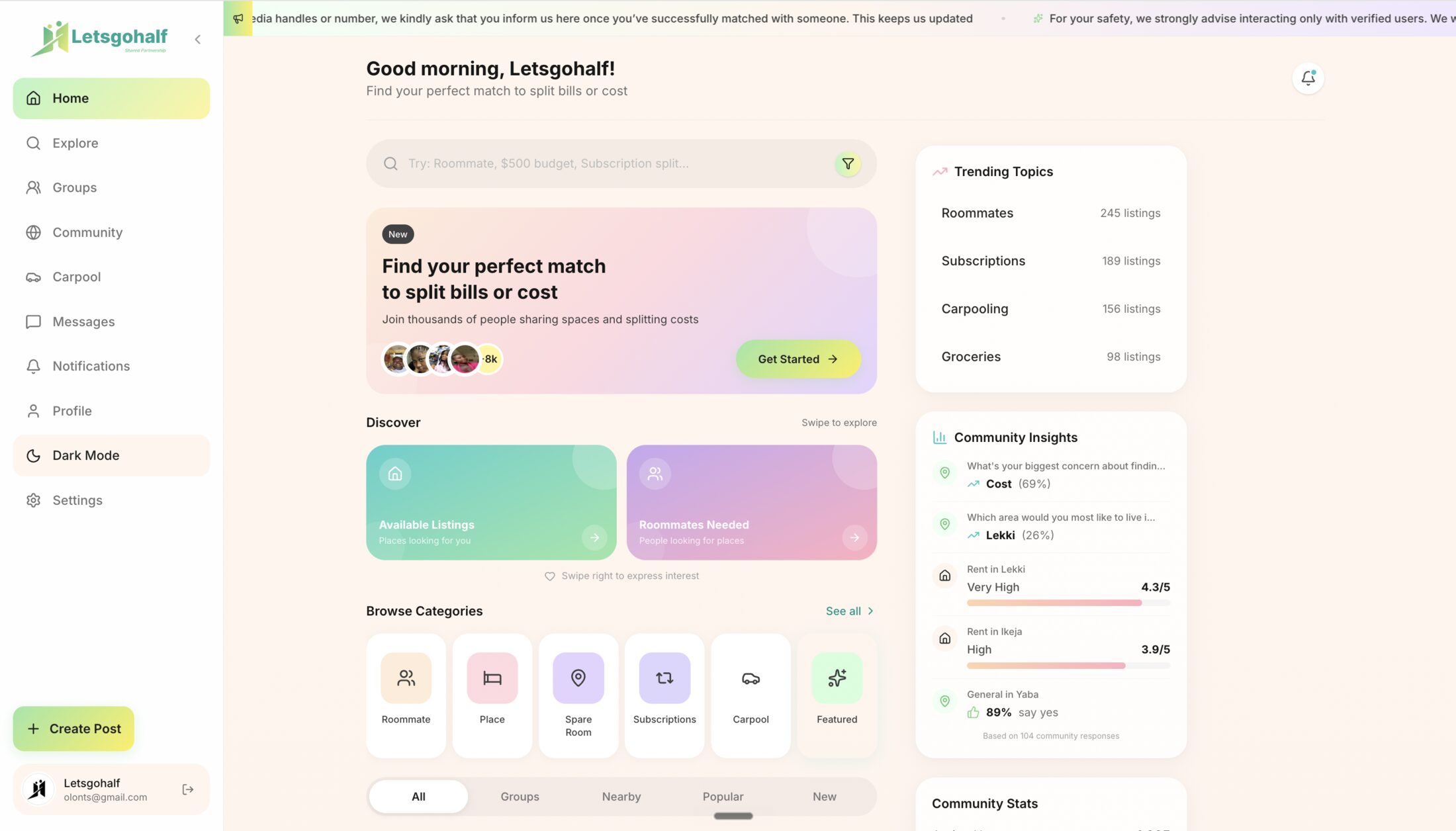 LetsGoHalf — hero